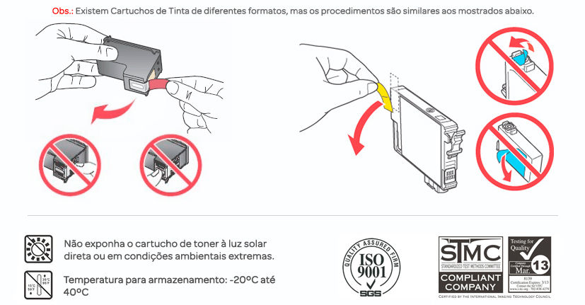 instrues de Uso para Cartucho de Tinta